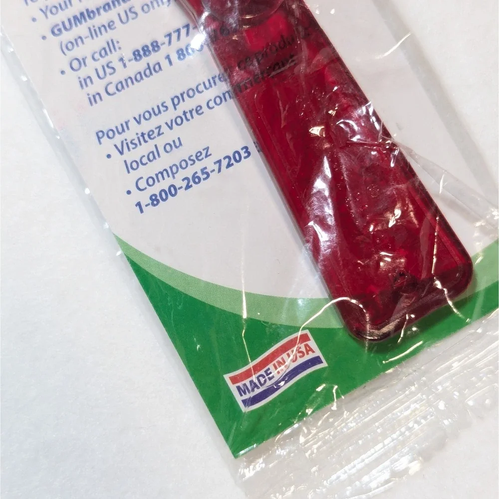 Sunstar GUM Flossmate Handle #845 Red Floss Holder Made In USA Sealed New